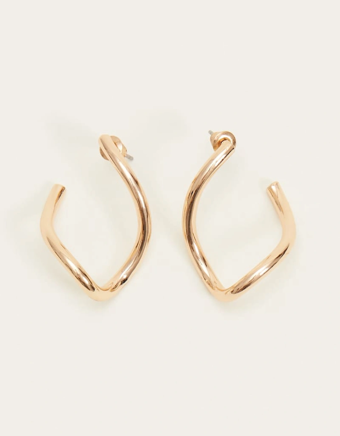 Large Gold Twist Drop Earrings, 2 of 1