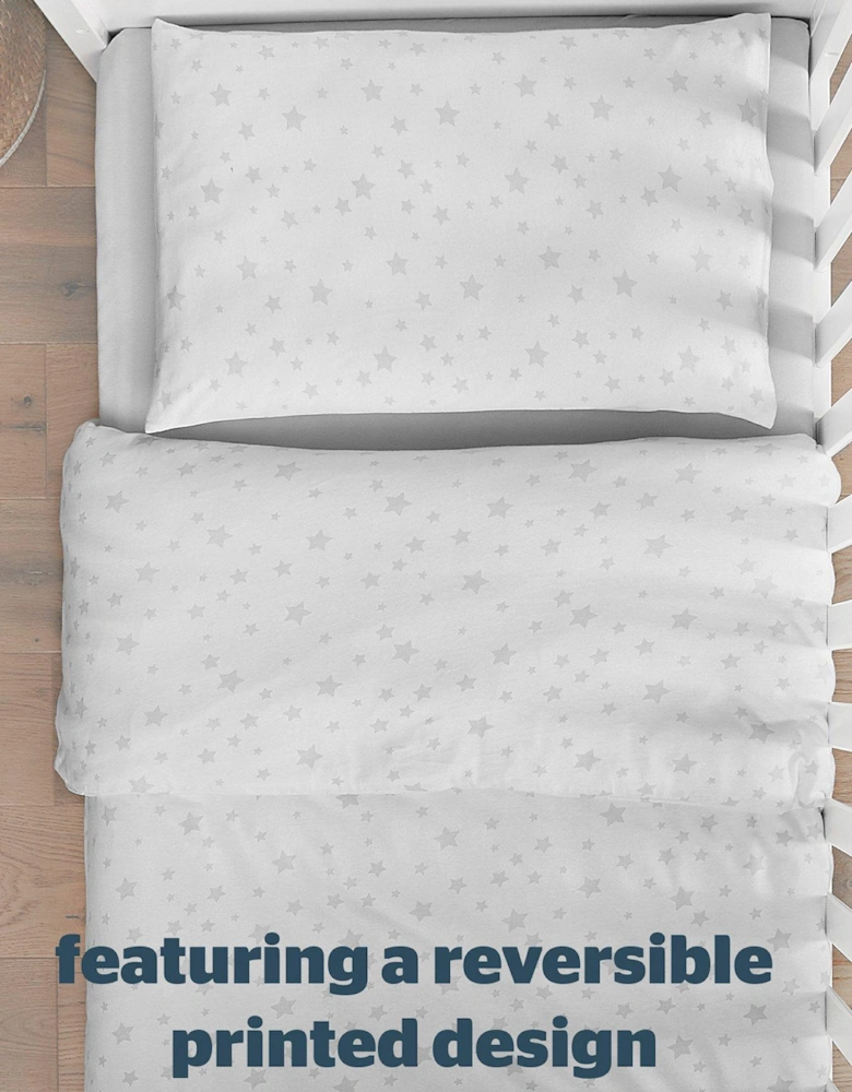 Safe Nights Cot Bed Duvet Cover Set, Star Print