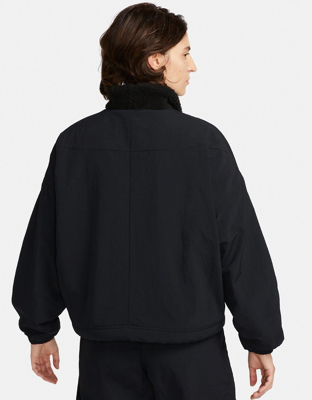 NSW Essential Sherpa Lined Woven Jacket - Black