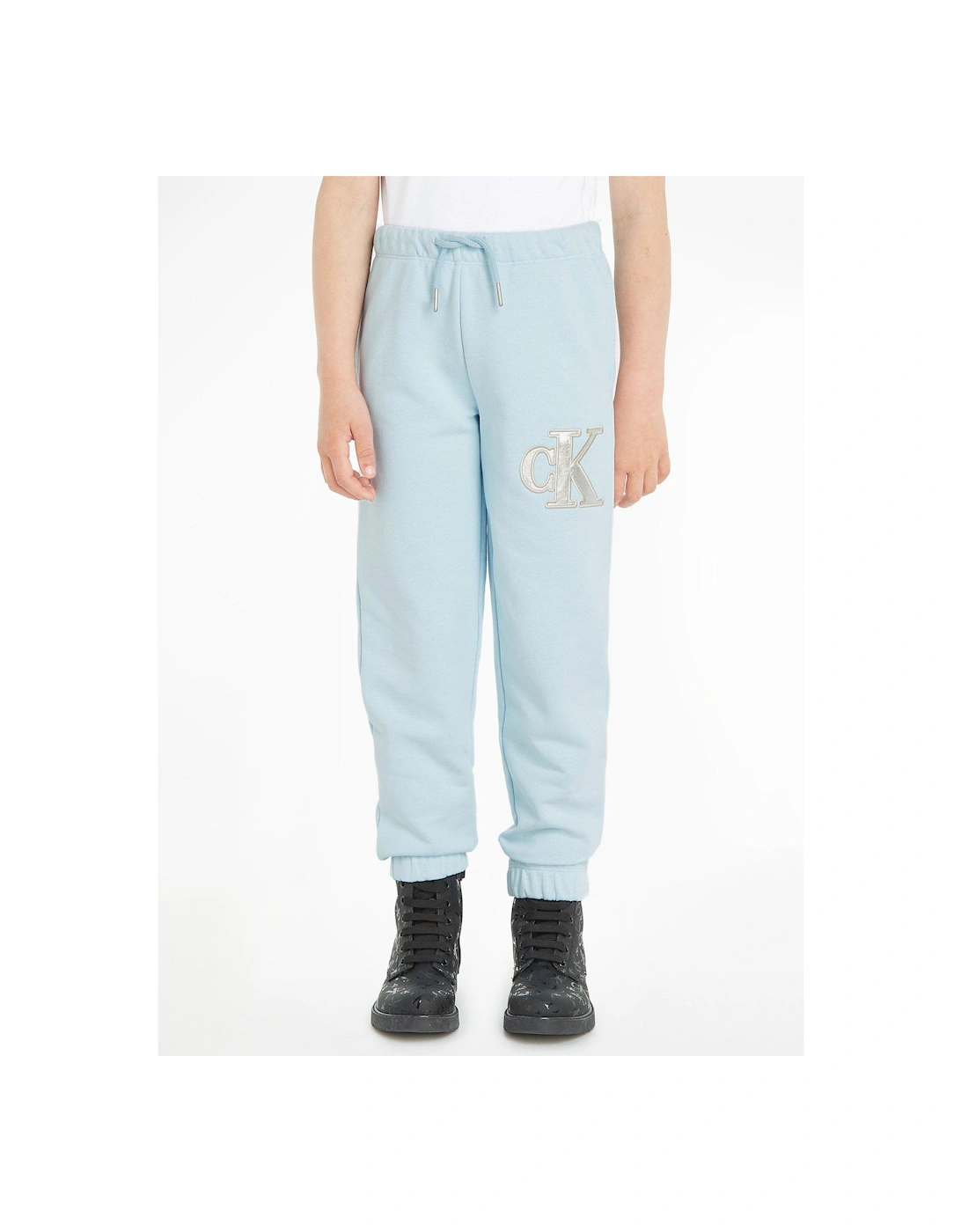 Jeans Girls Metallic Monogram Sweatpants - Blue