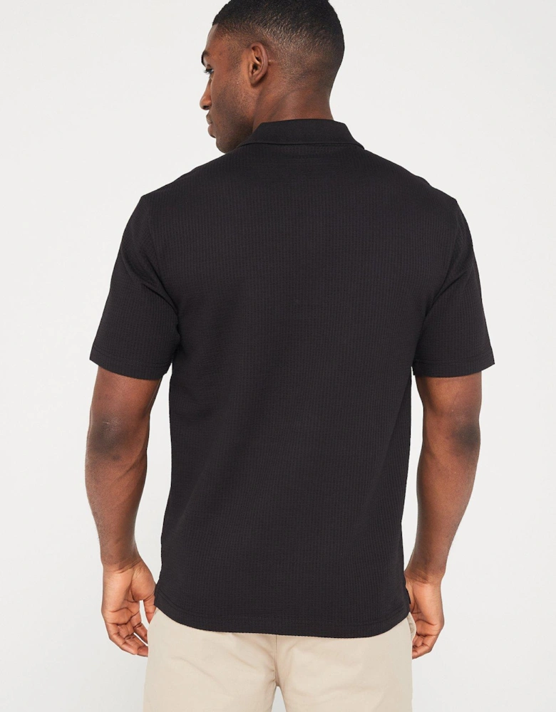 Texture Polo Shirt - Black 