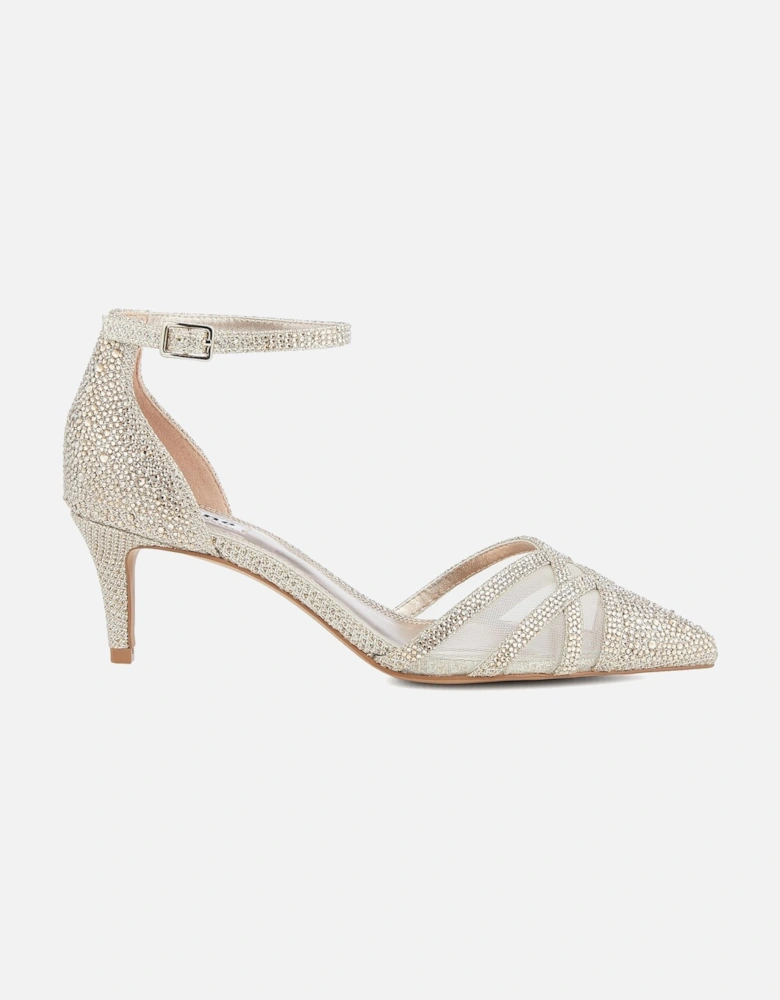 Ladies Composed - Embellished Ankle Strap Open Courts