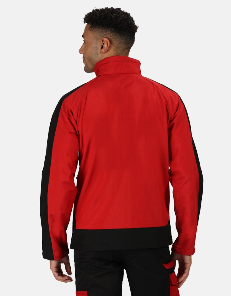 Mens Contrast 3 Layer Softshell Full Zip Jacket