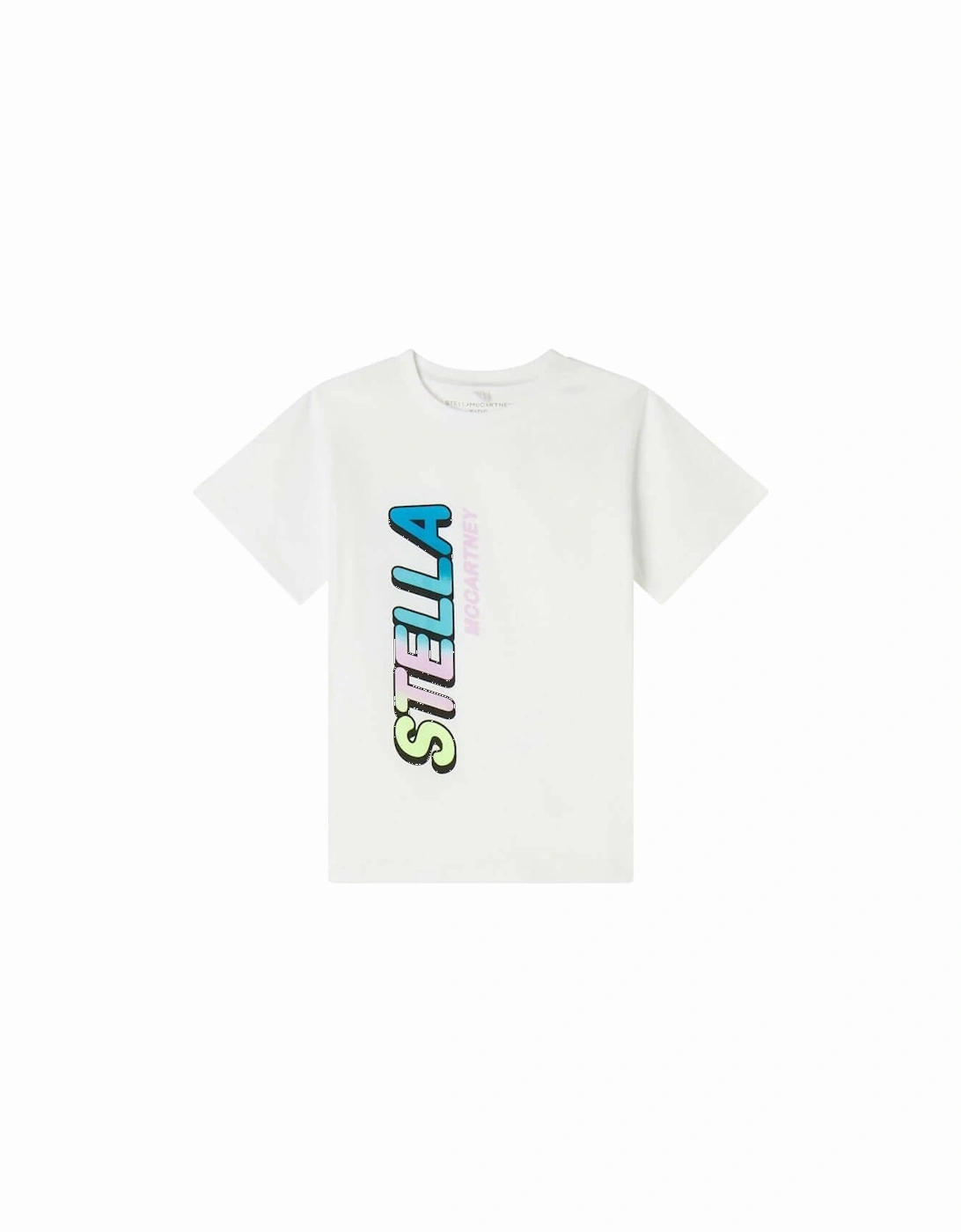 Girls White Side Logo T-Shirt, 2 of 1