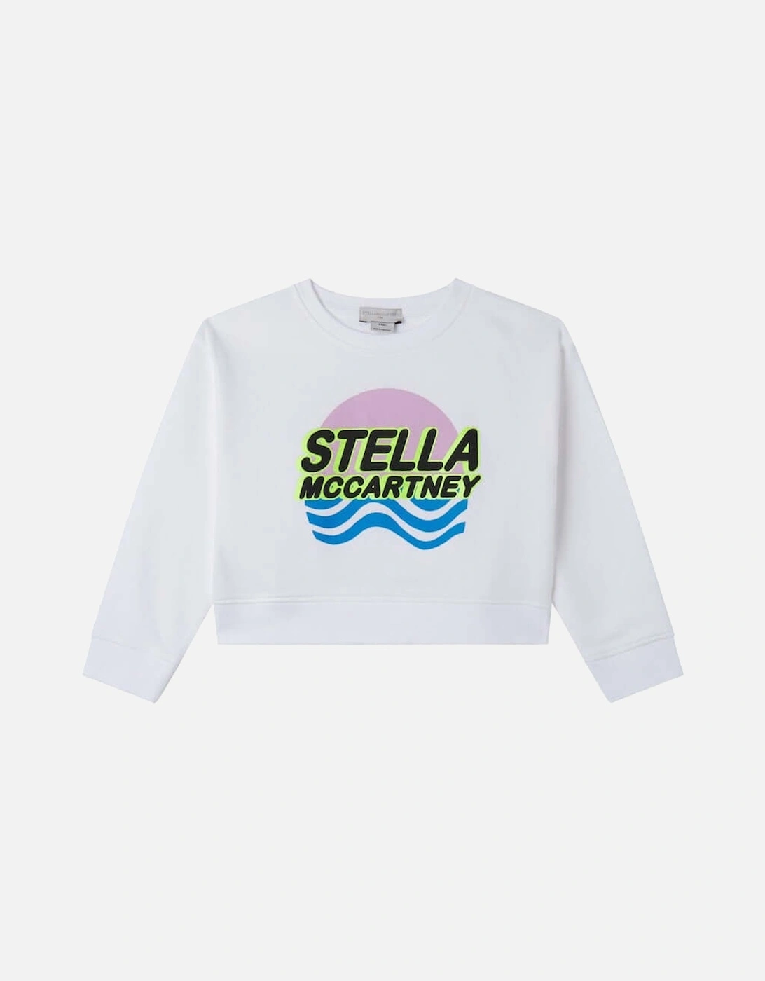 Girls White Stella Print Sweatshirt, 2 of 1