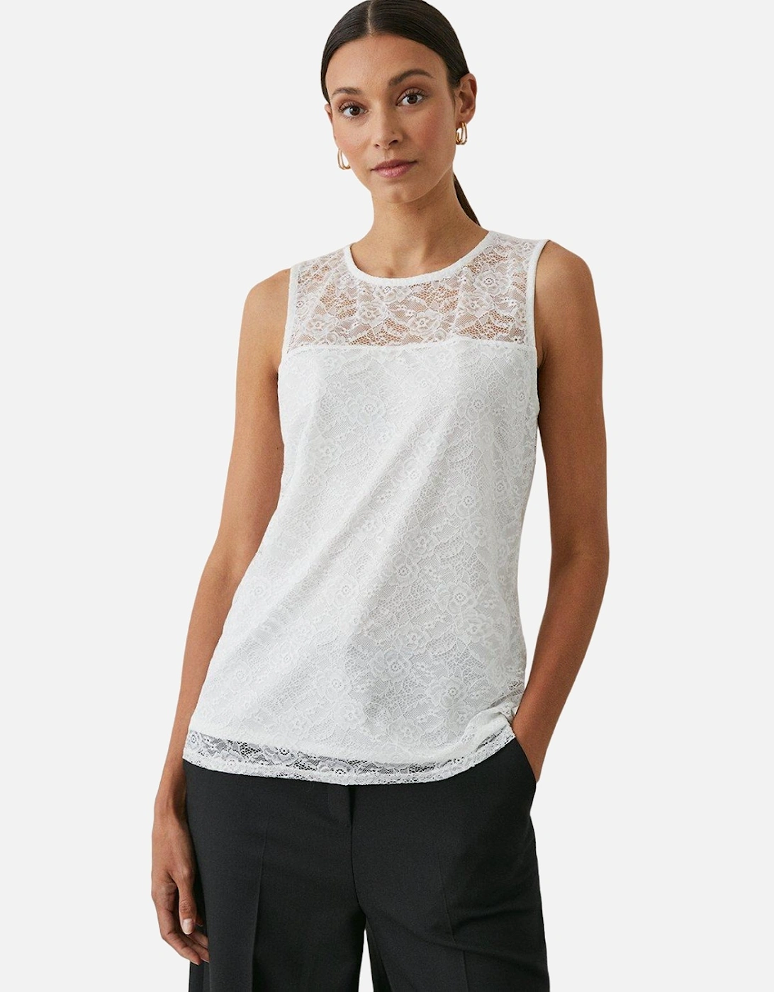 Womens/Ladies Lace Sleeveless Top, 5 of 4