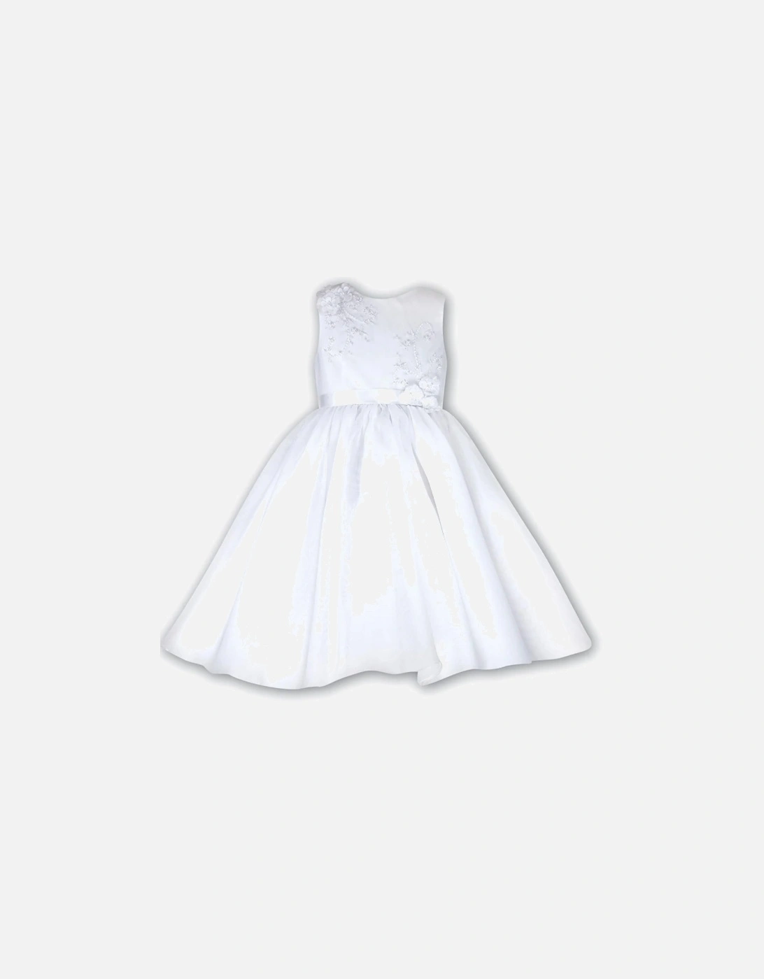 White Ballerina Length Dress, 2 of 1