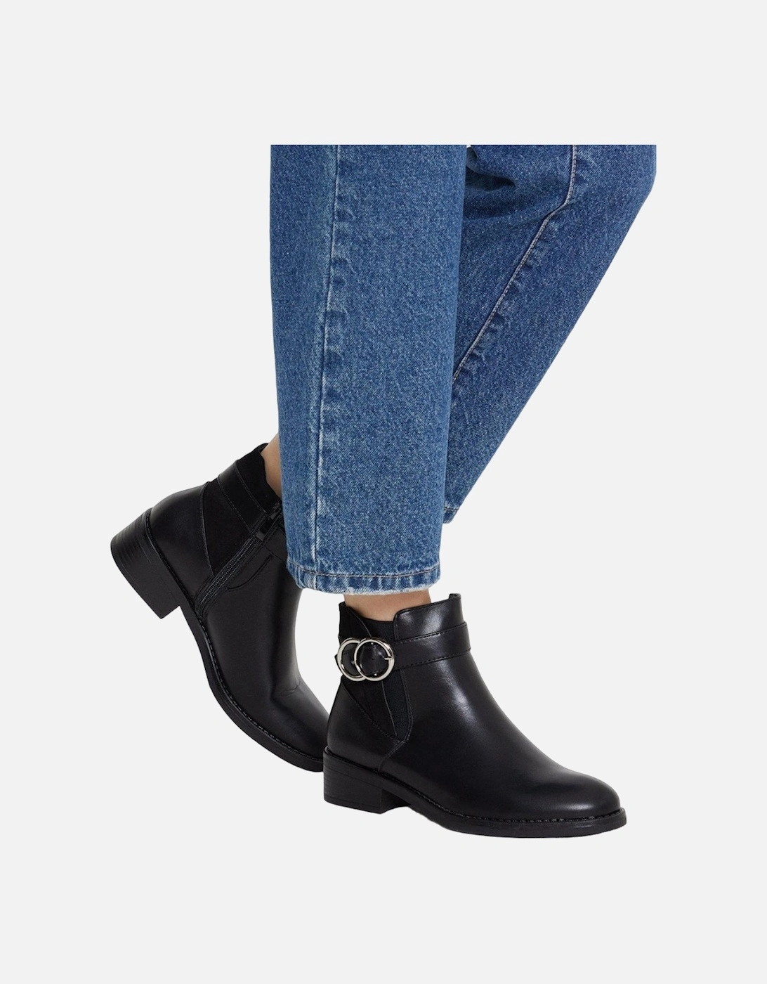 Womens/Ladies Martha Buckle Chelsea Boots