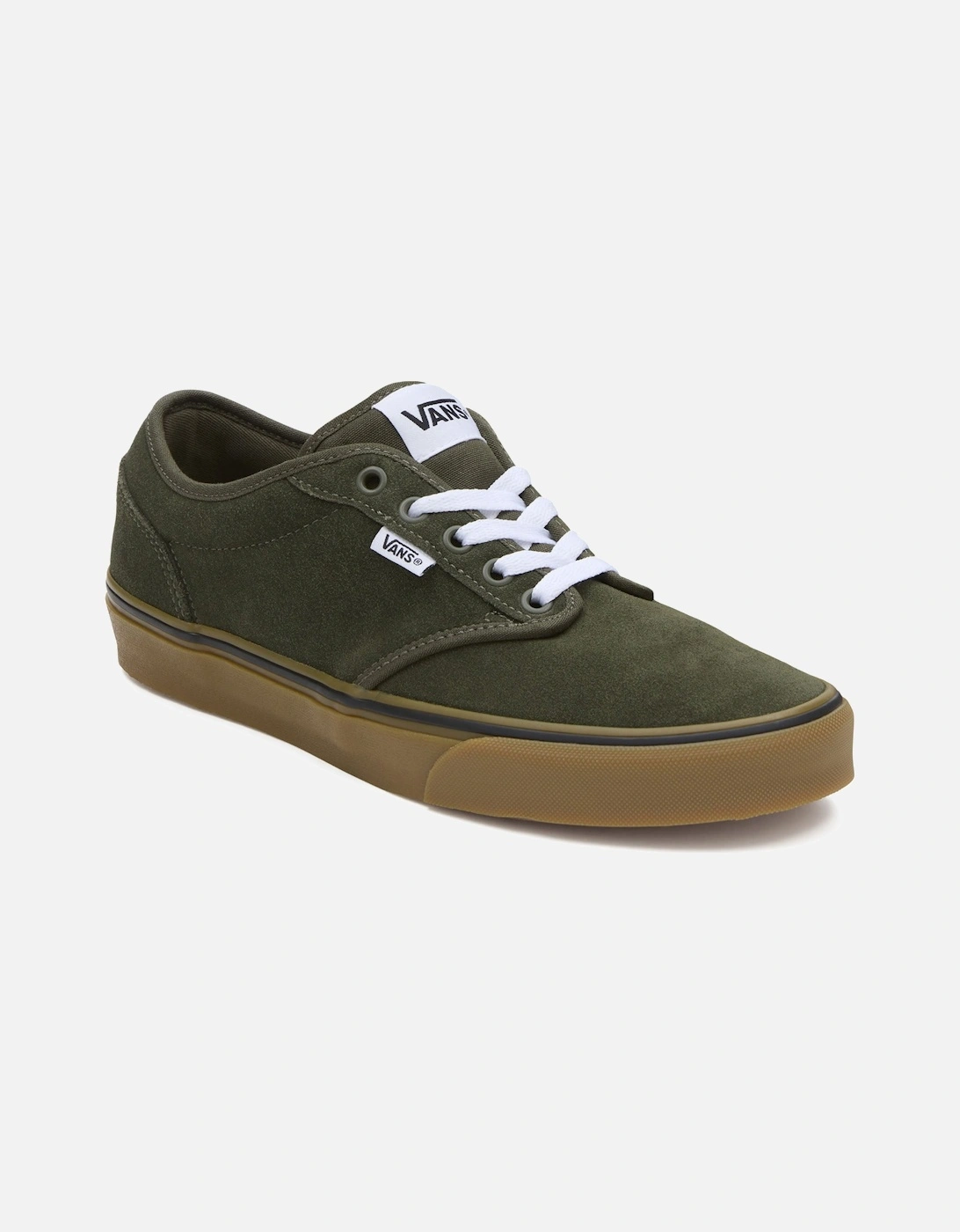 Mens Atwood Suede Low Rise Trainers - Grape Leaf, 6 of 5