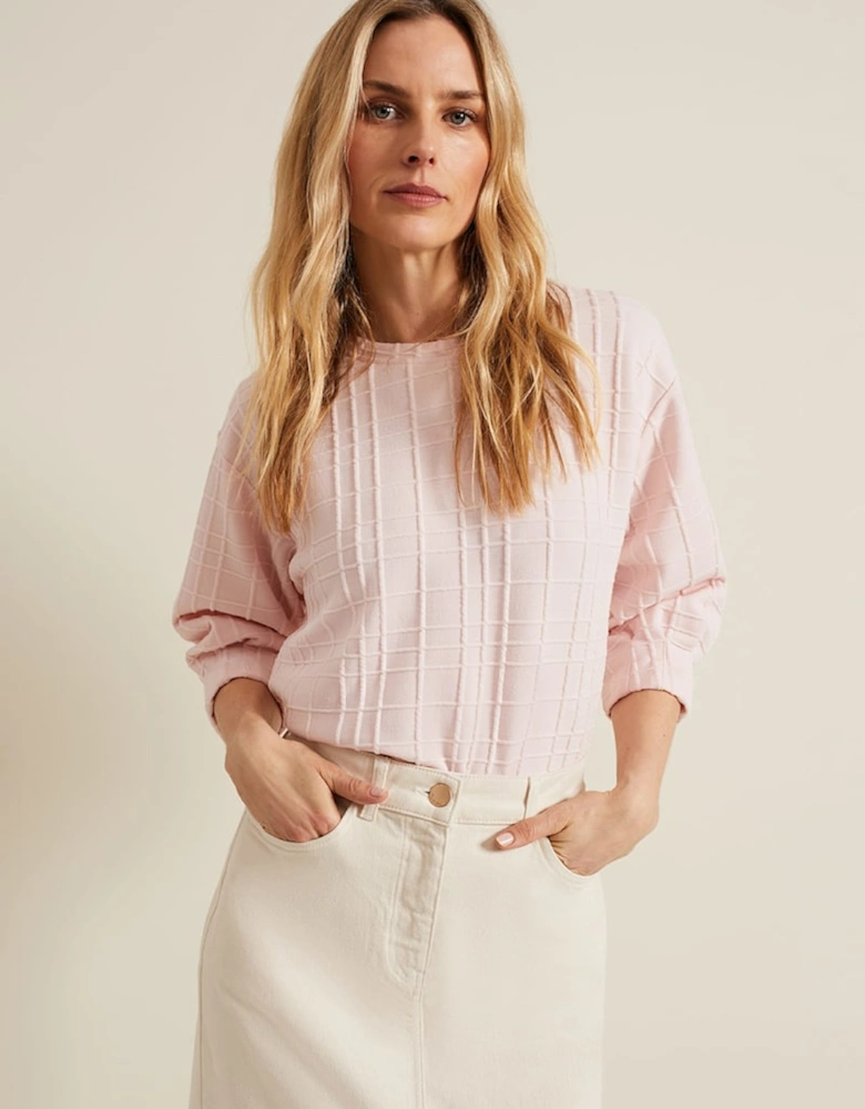 Tracy Check Textured Top