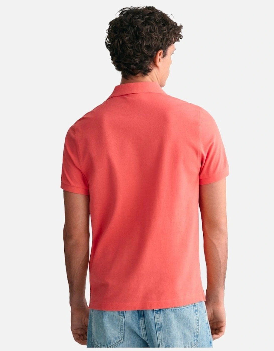 Regular Fit Short Sleeve Pique Polo Sunset Pink