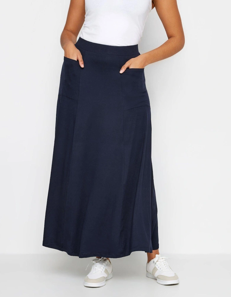 Blue Pocket Maxi Skirt