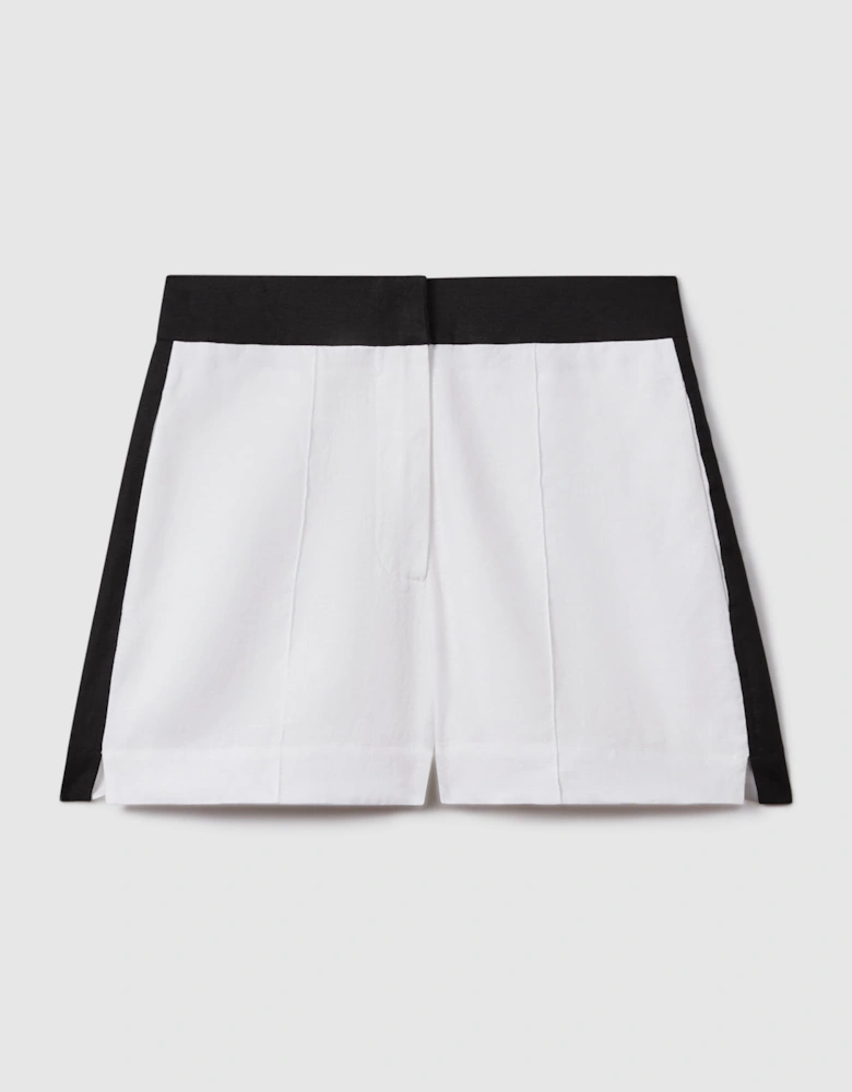 Linen Colourblock Shorts