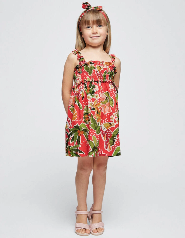 GRENADINE DRESS AND HEADBAND 3947