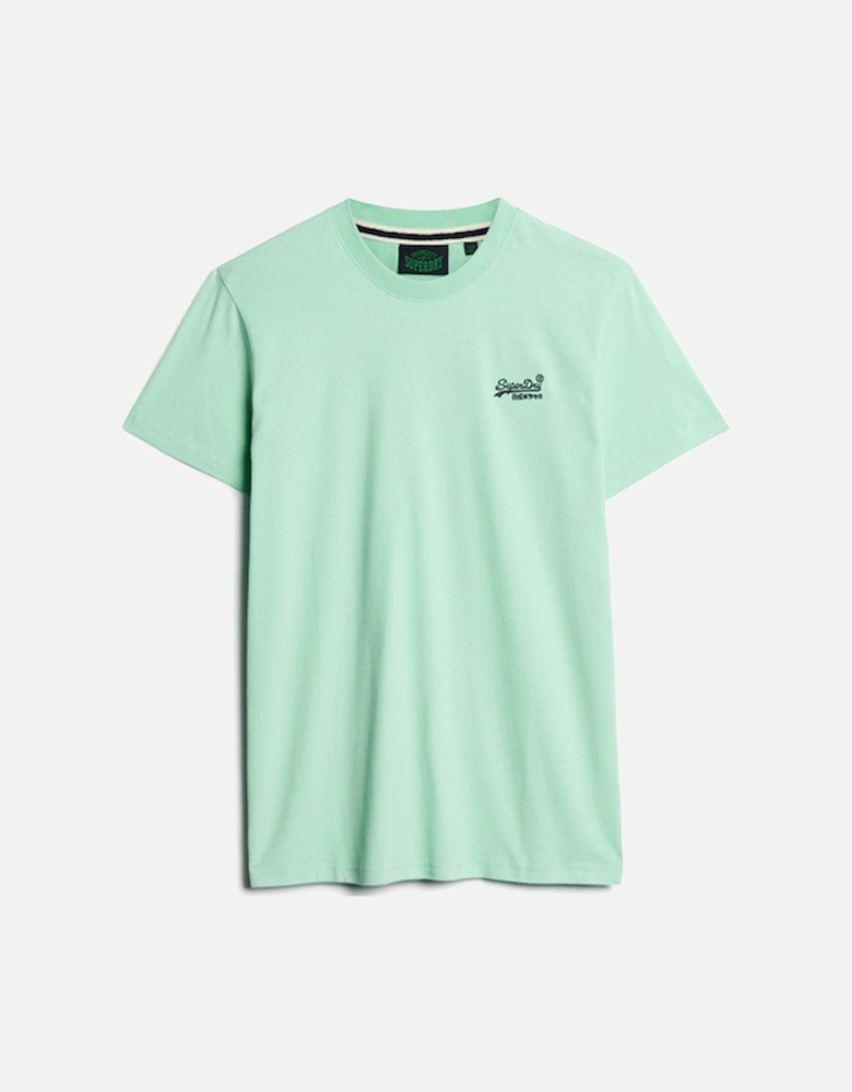 Men's Essential Logo Embroidered T-Shirt Spearmint Light Green