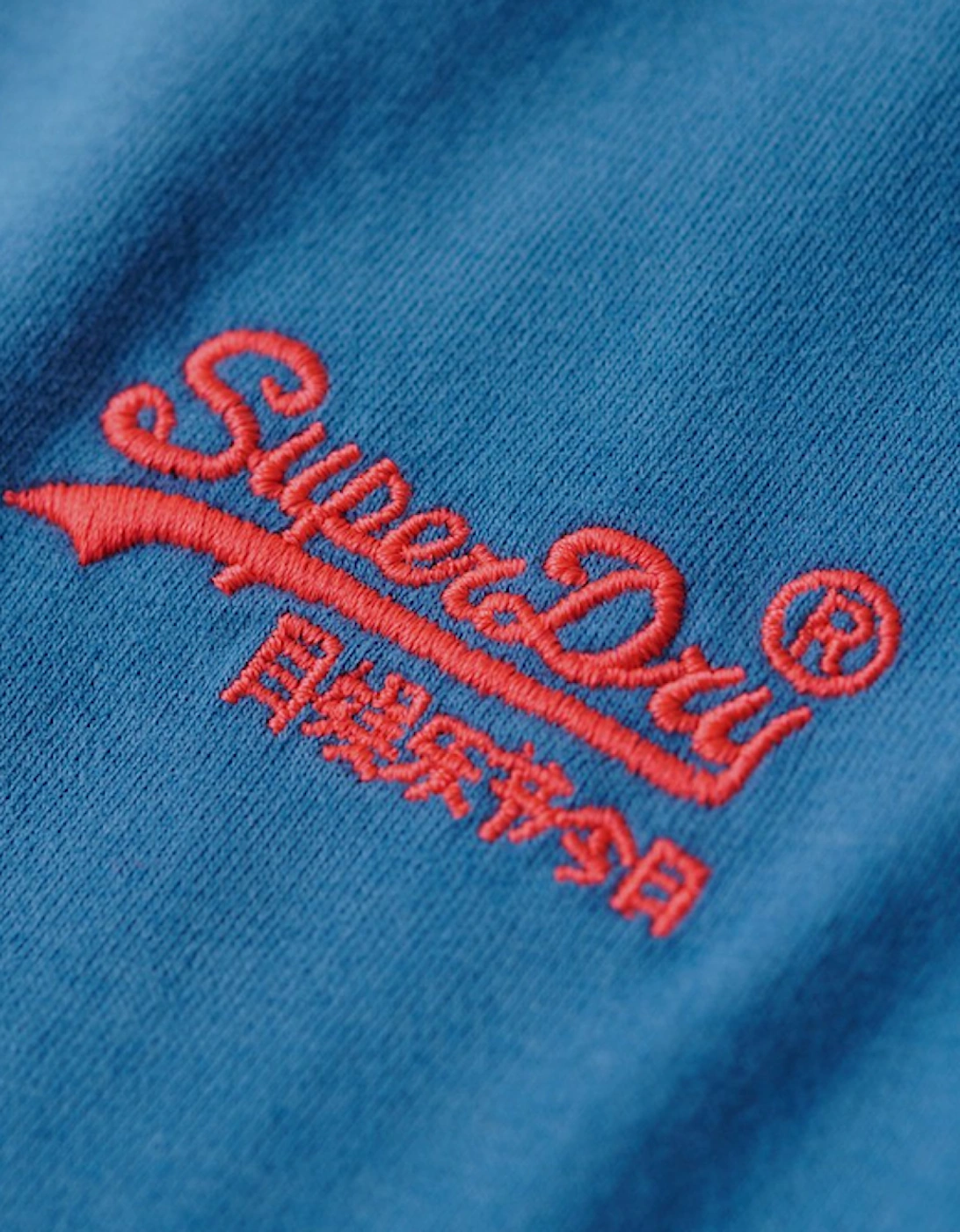 Men's Essential Logo Embroidered T-Shirt Monaco Blue