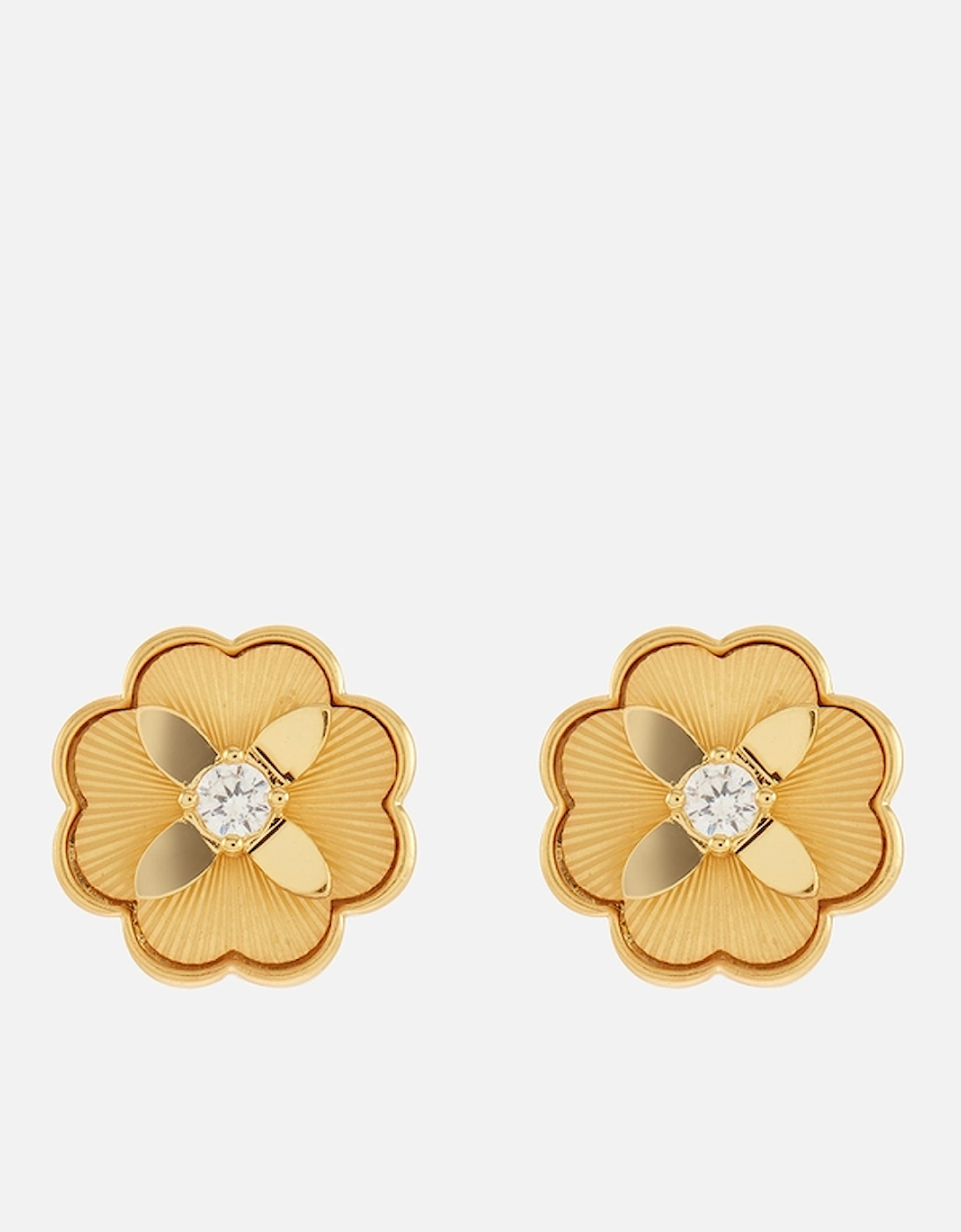 New York Flower Gold-Tone Stud Earrings, 2 of 1
