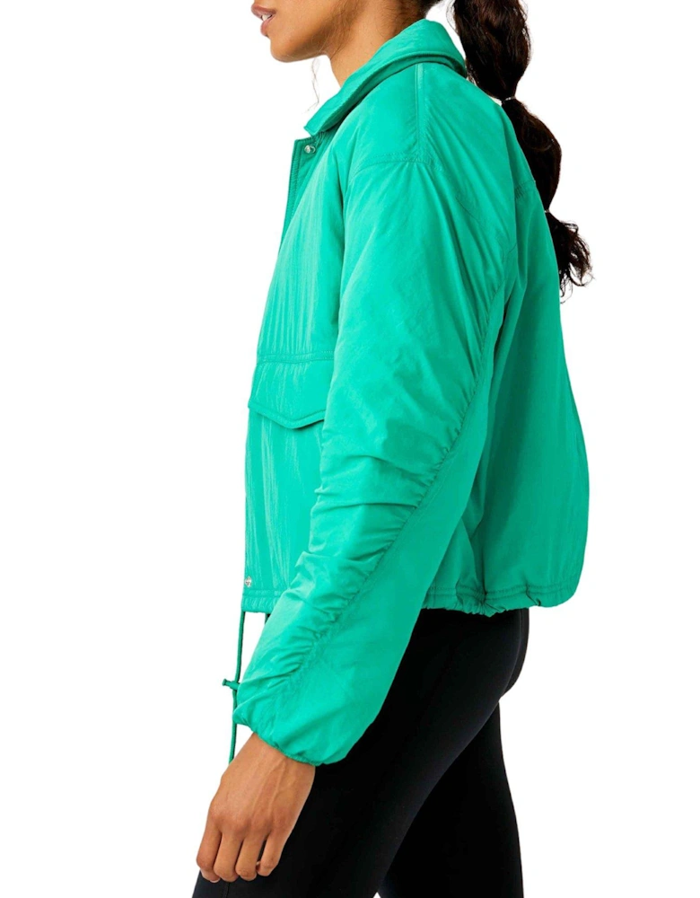 Women's Movement Off The Bleachers Coaches Jacket - Green