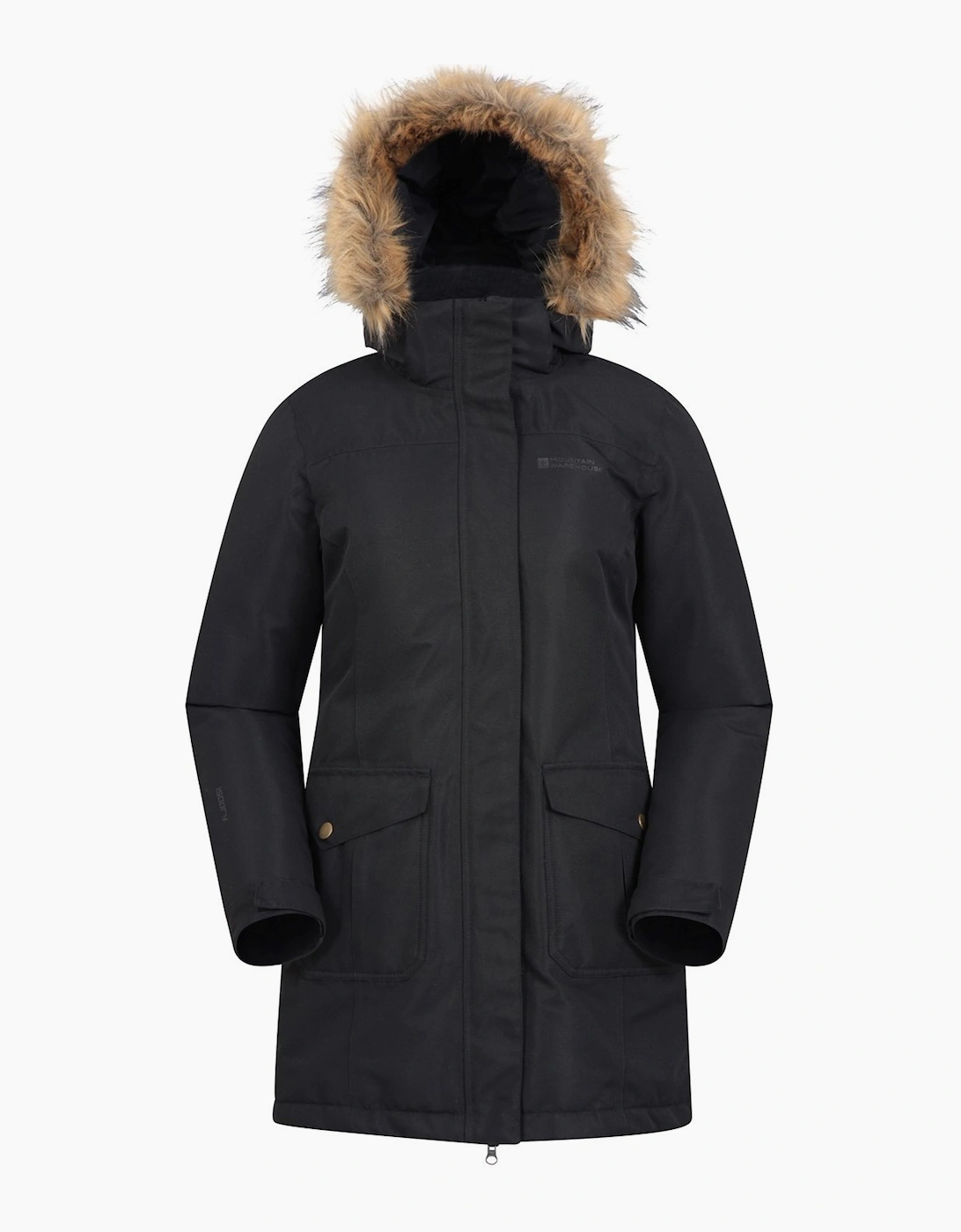 Mountain Warehouse Women's Black / Tarka Ii Long Padded Jacket - Size 12