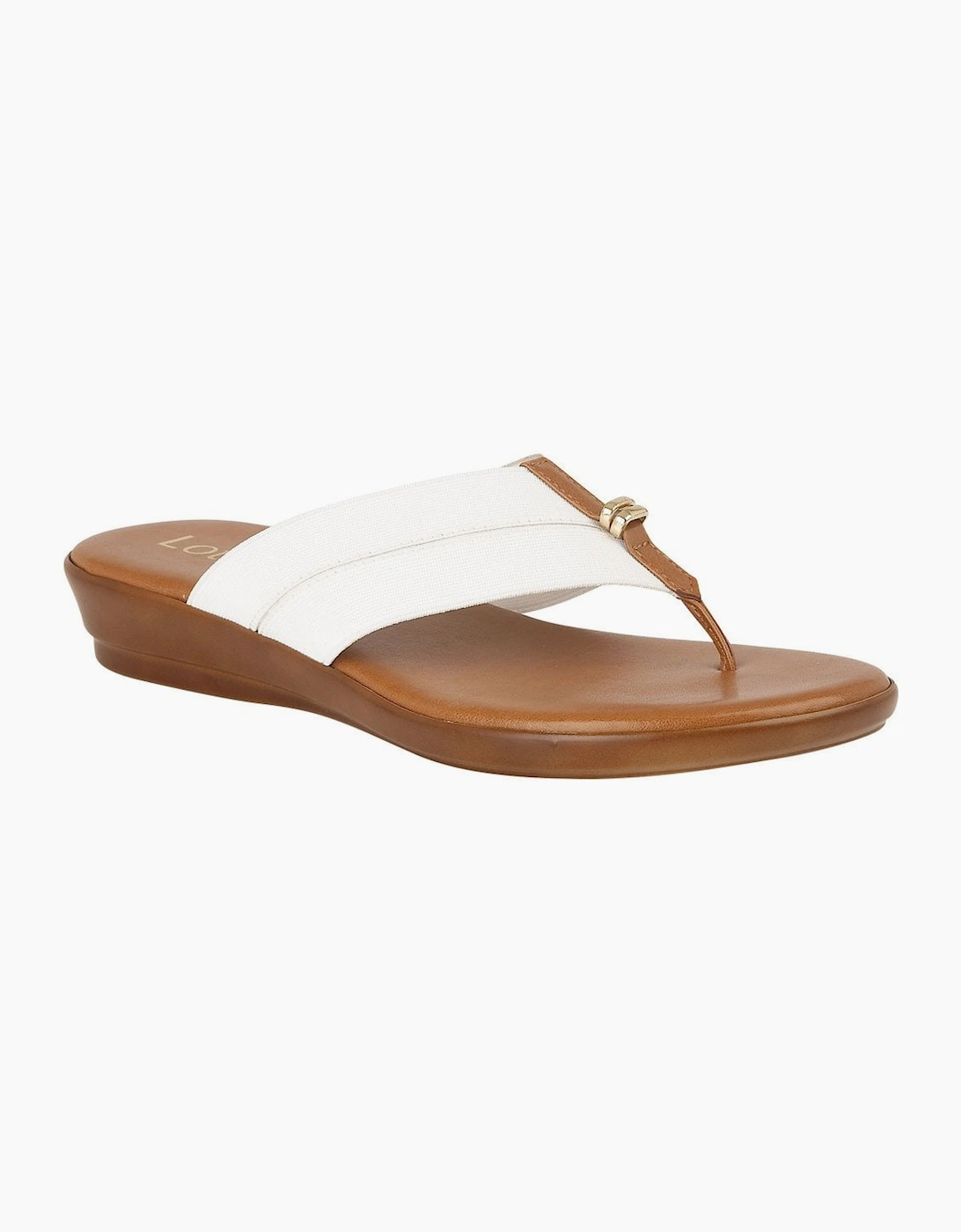 Lotus Women's Hera Womens Toe Post Sandals - White - Size: 4