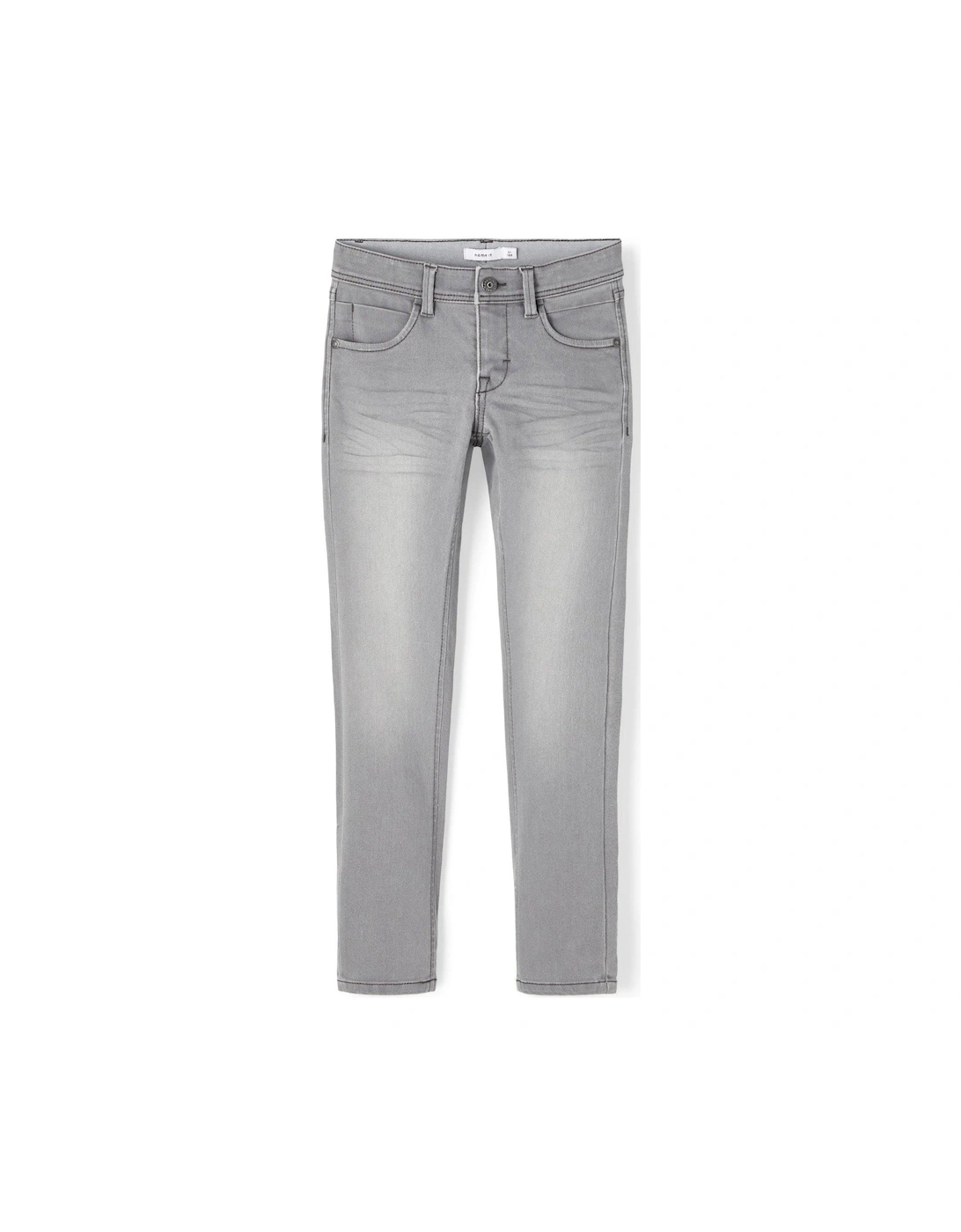 Boys Silas Slim Jeans - Medium Grey Denim, 6 of 5