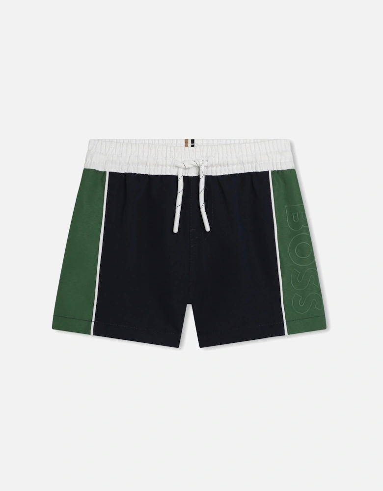 BABY/TODDLER NAVY/GREEN SWIM SHORTS