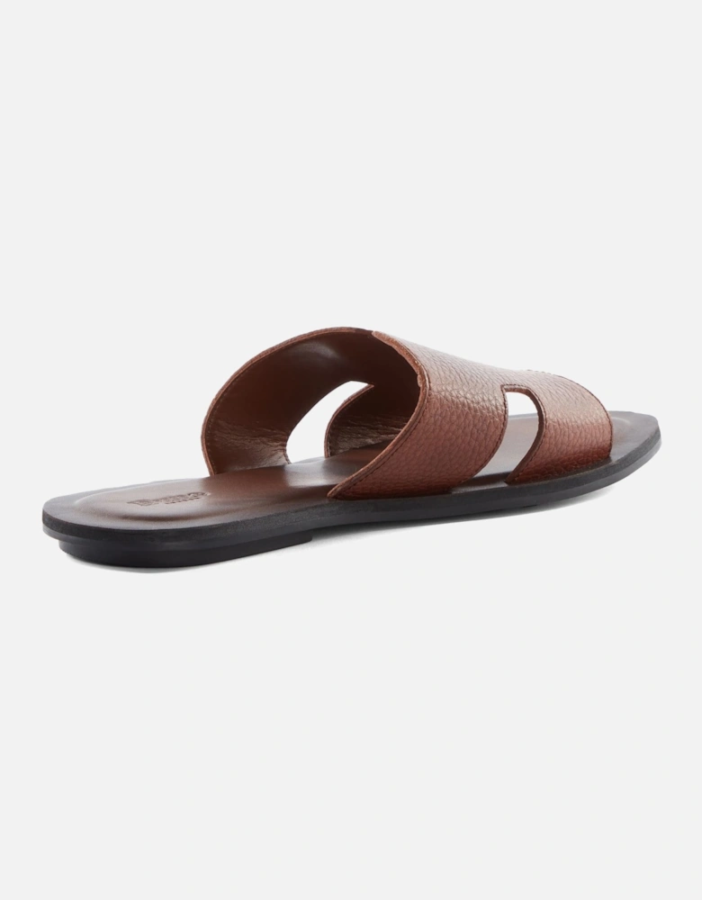 Mens Initially - Flat Leather Sandals
