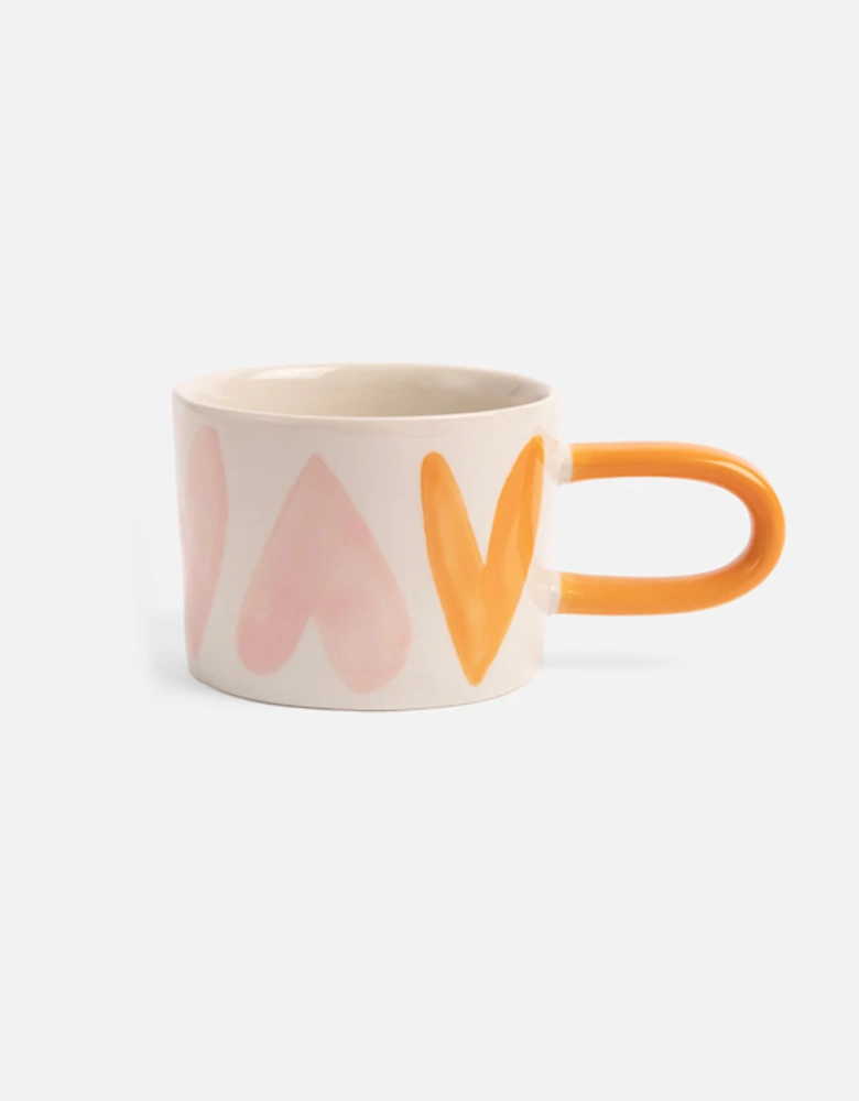 Pink/Orange Hearts Mug