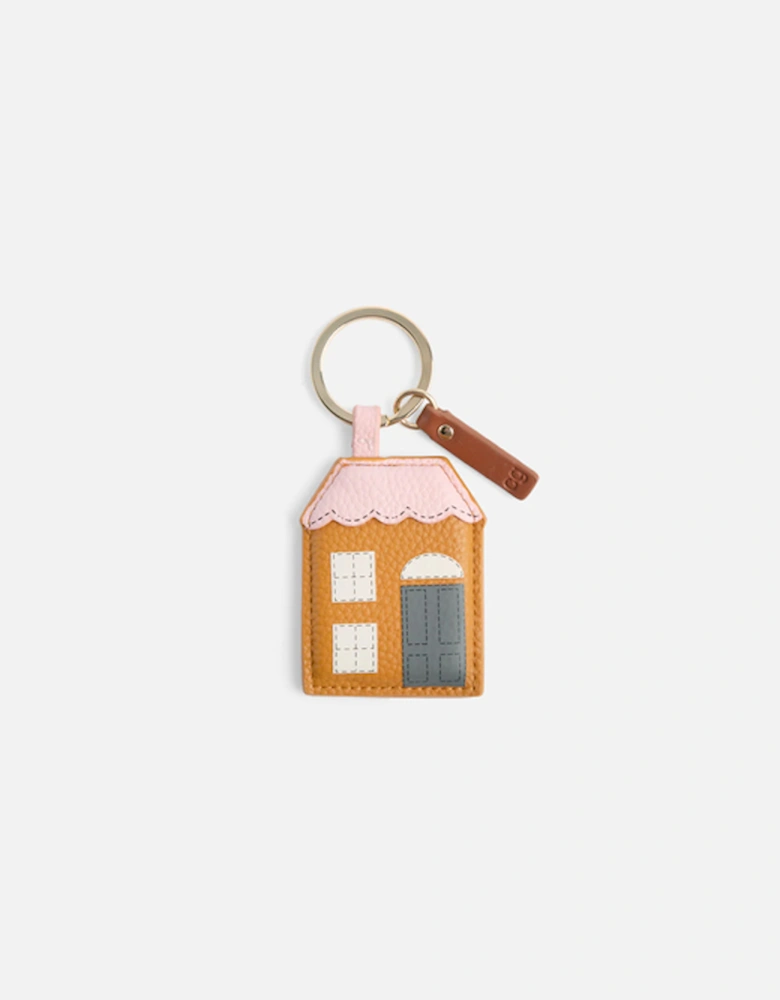 Tan/Pink House Keyring