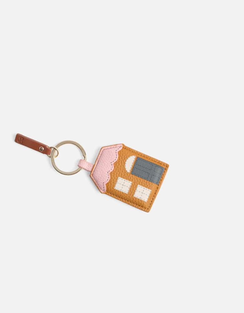 Tan/Pink House Keyring