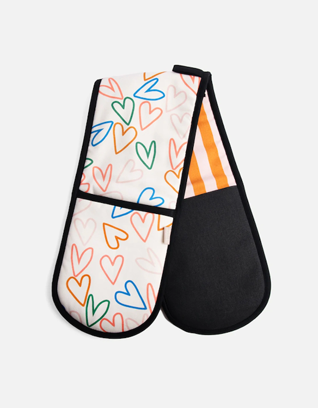 Multi Outline Hearts Double Oven Glove