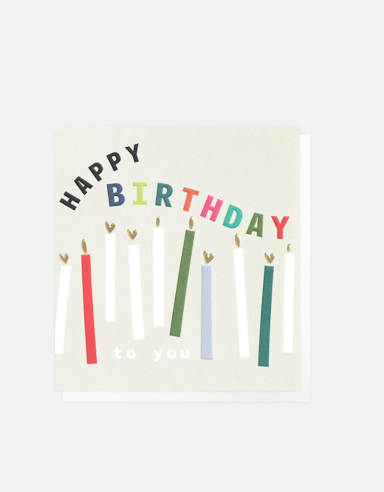 Candles & Hearts Birthday Card