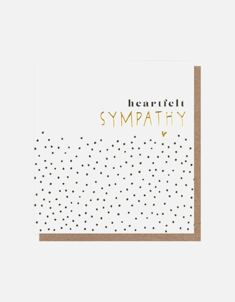 Black Dots Heartfelt Sympathy Card