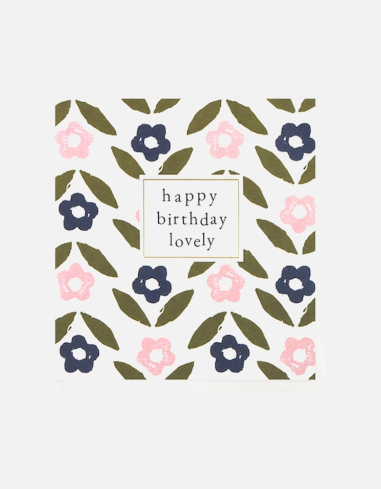 Floral Stamped Birthday Card