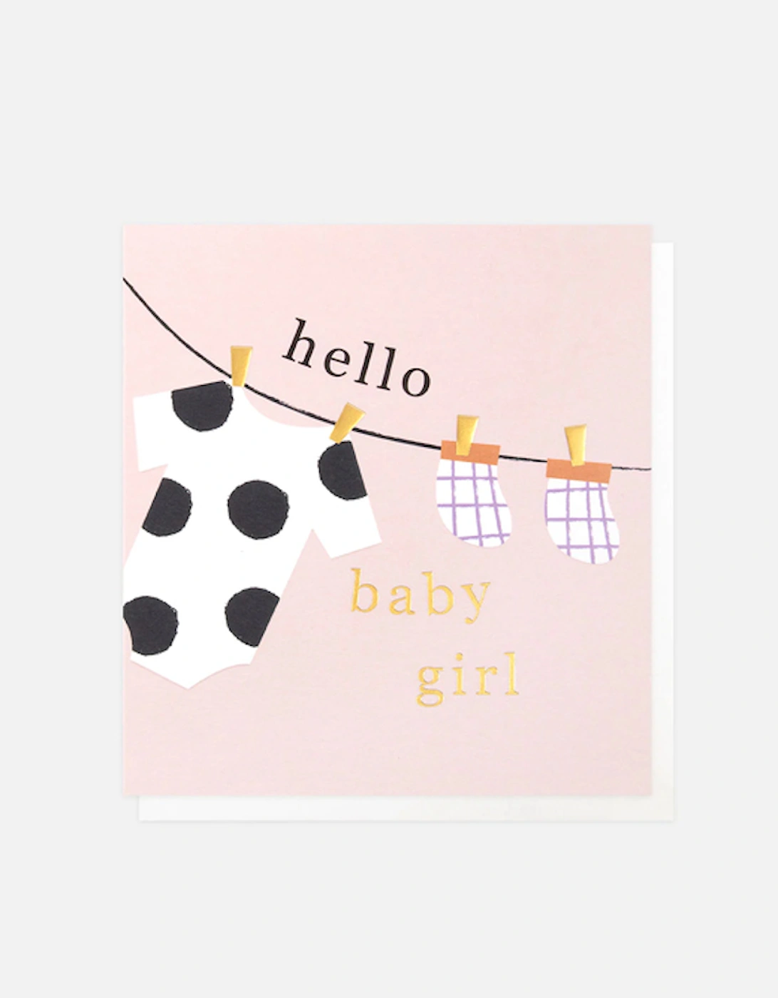 Hello Baby Girl Washing Line Card, 2 of 1