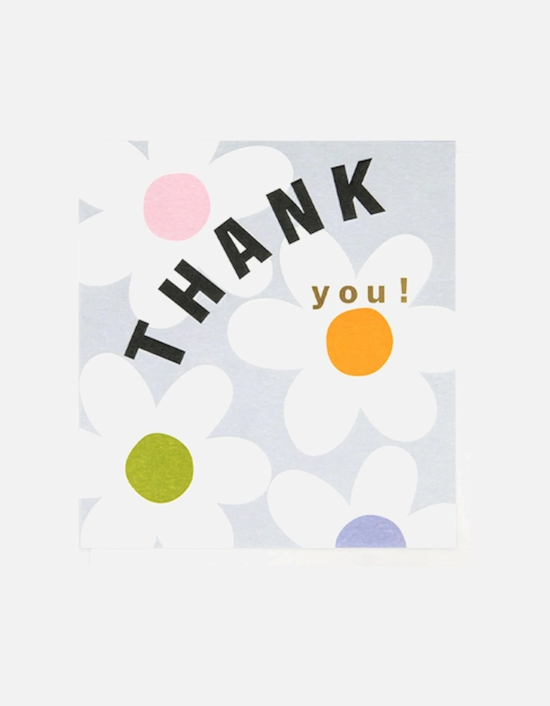 White Flowers Thank You Card