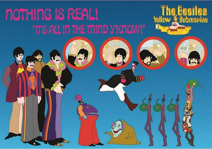 Yellow Submarine Nothing Is Real Standard Postcard