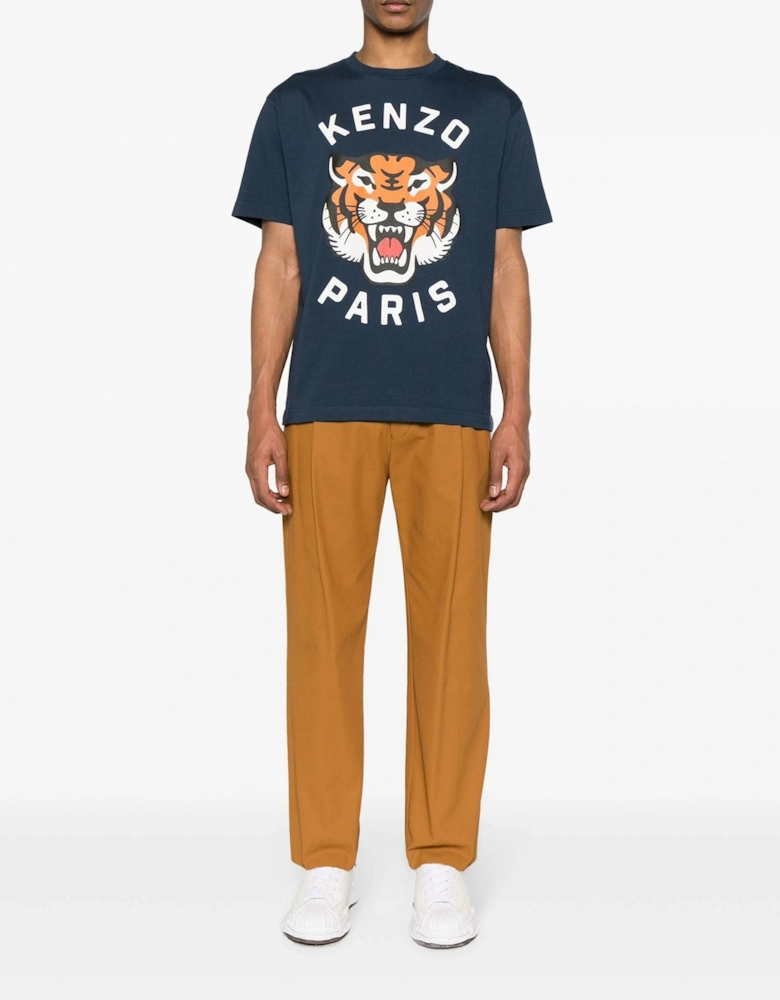 Lucky Tiger Oversize T-shirt Navy