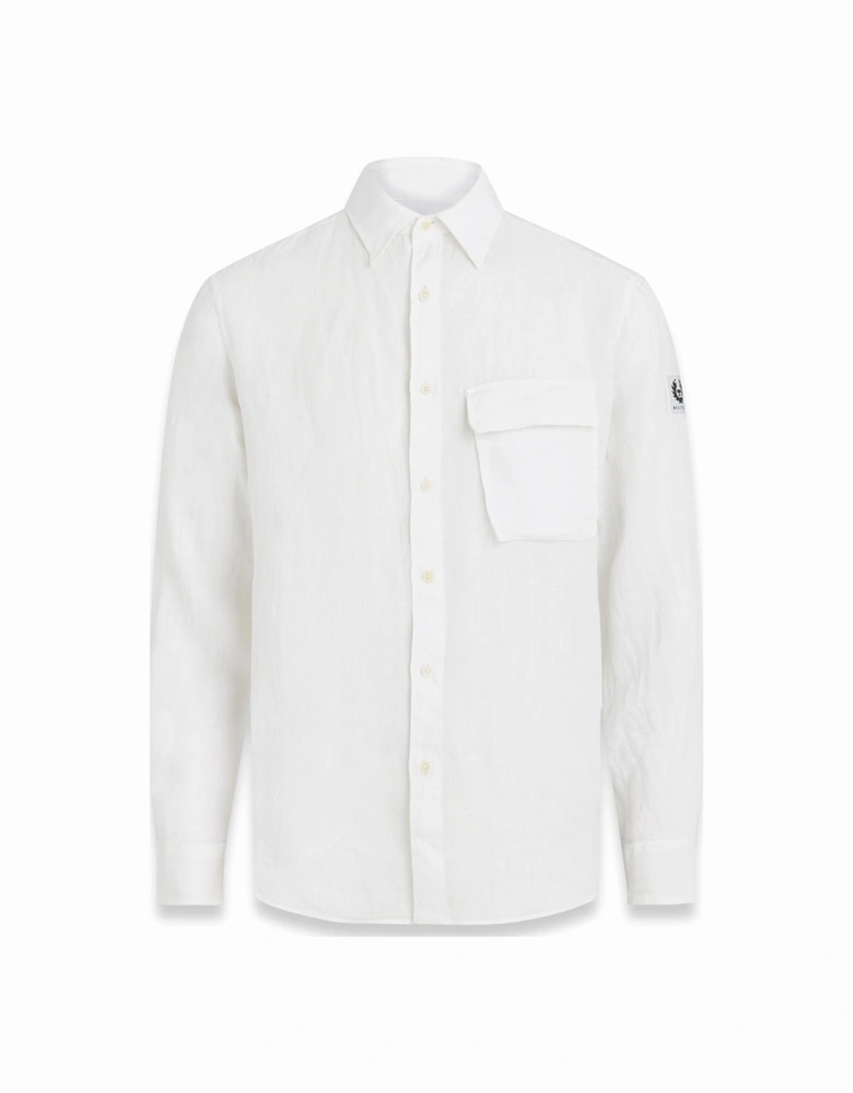 Scale Linen Shirt White