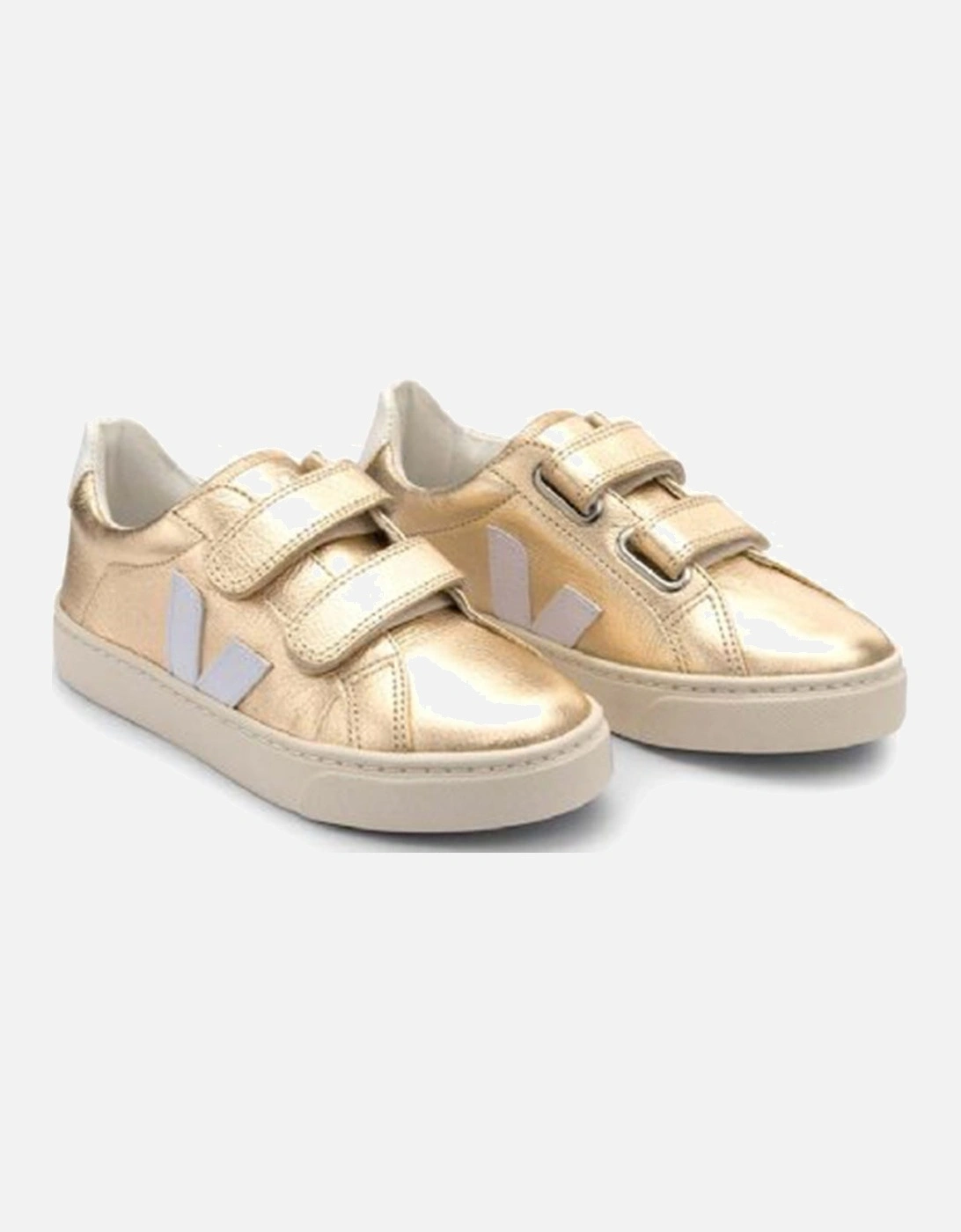 Girls Explar Chromefree Leather Sneakers Gold