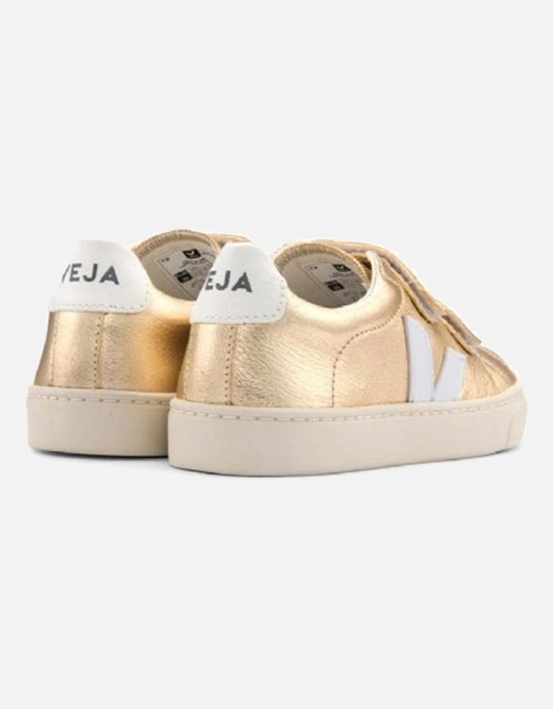 Girls Explar Chromefree Leather Sneakers Gold
