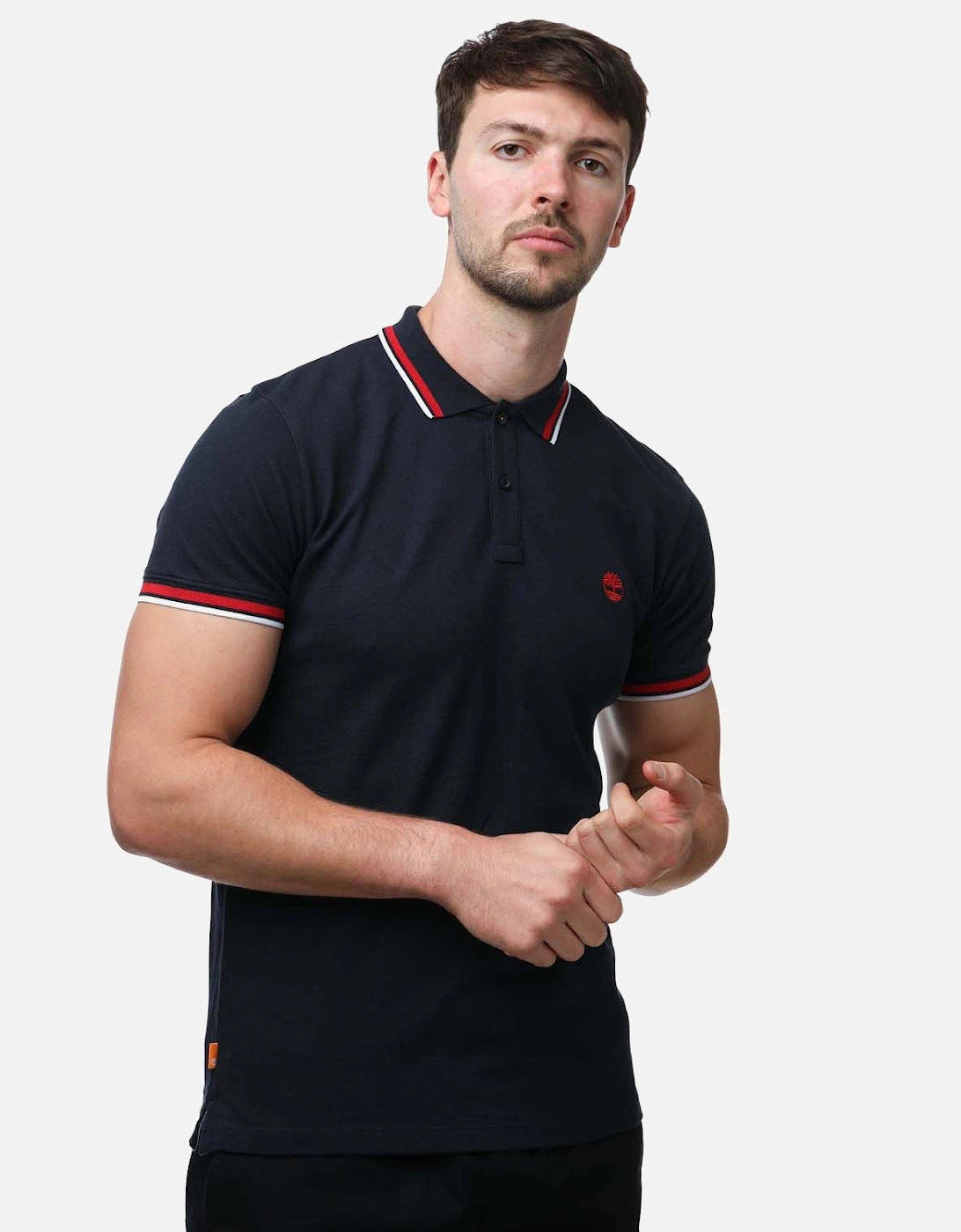 Mens Millers River Tipped Polo Shirt, 5 of 4