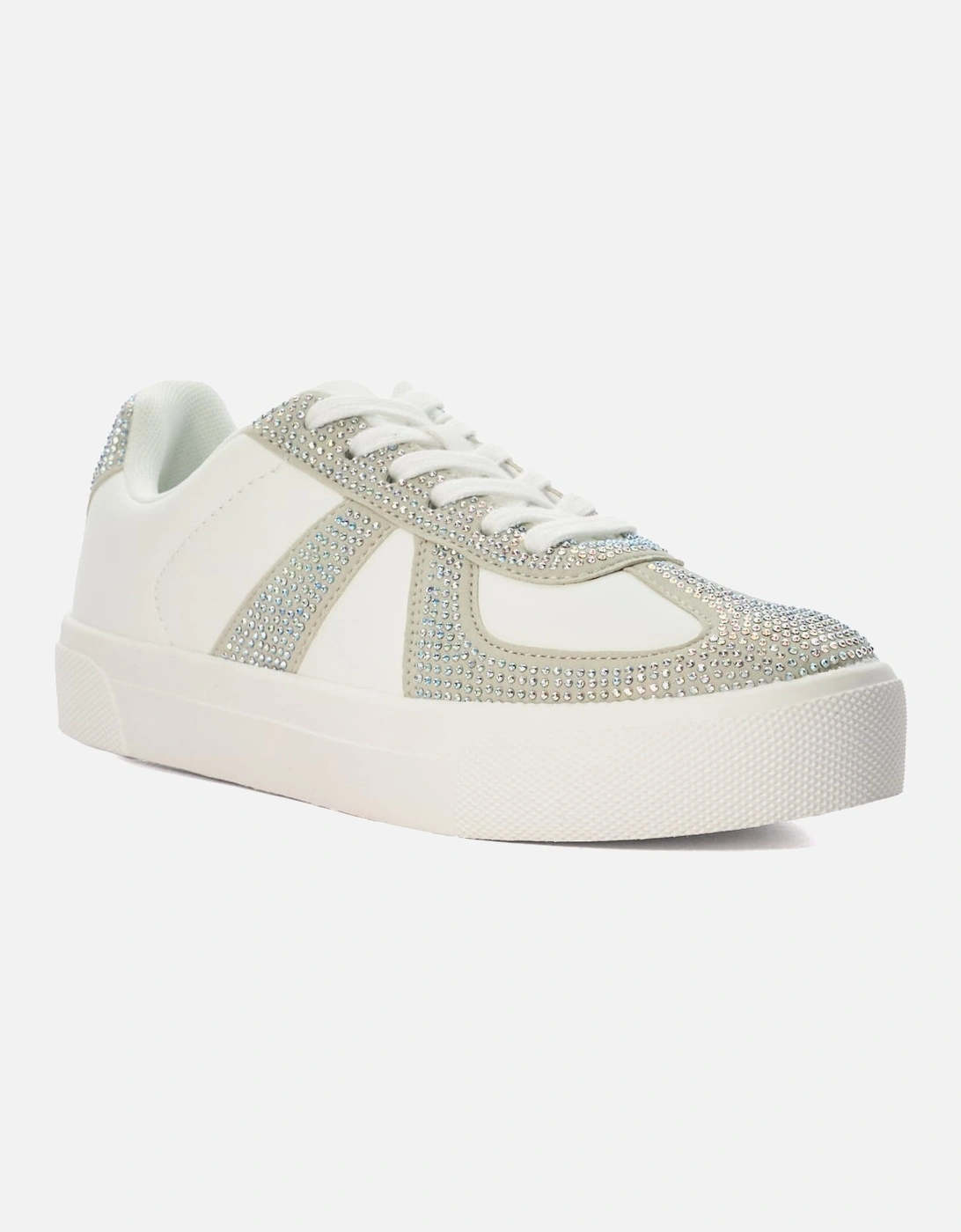 Ladies Embar - Embellished Lace-Up Trainers, 6 of 5
