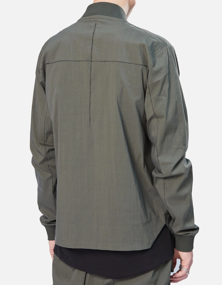 Multi Pocket Green Overshirt Jacket