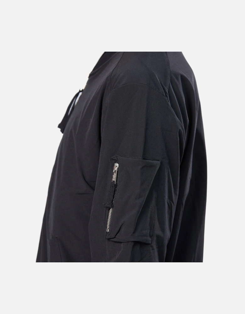 Grandad Collar Stretch Sleeve Pocket Jacket