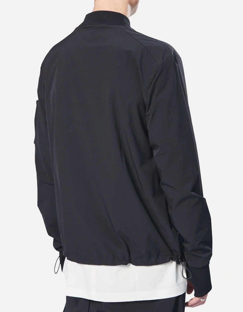 Grandad Collar Stretch Sleeve Pocket Jacket