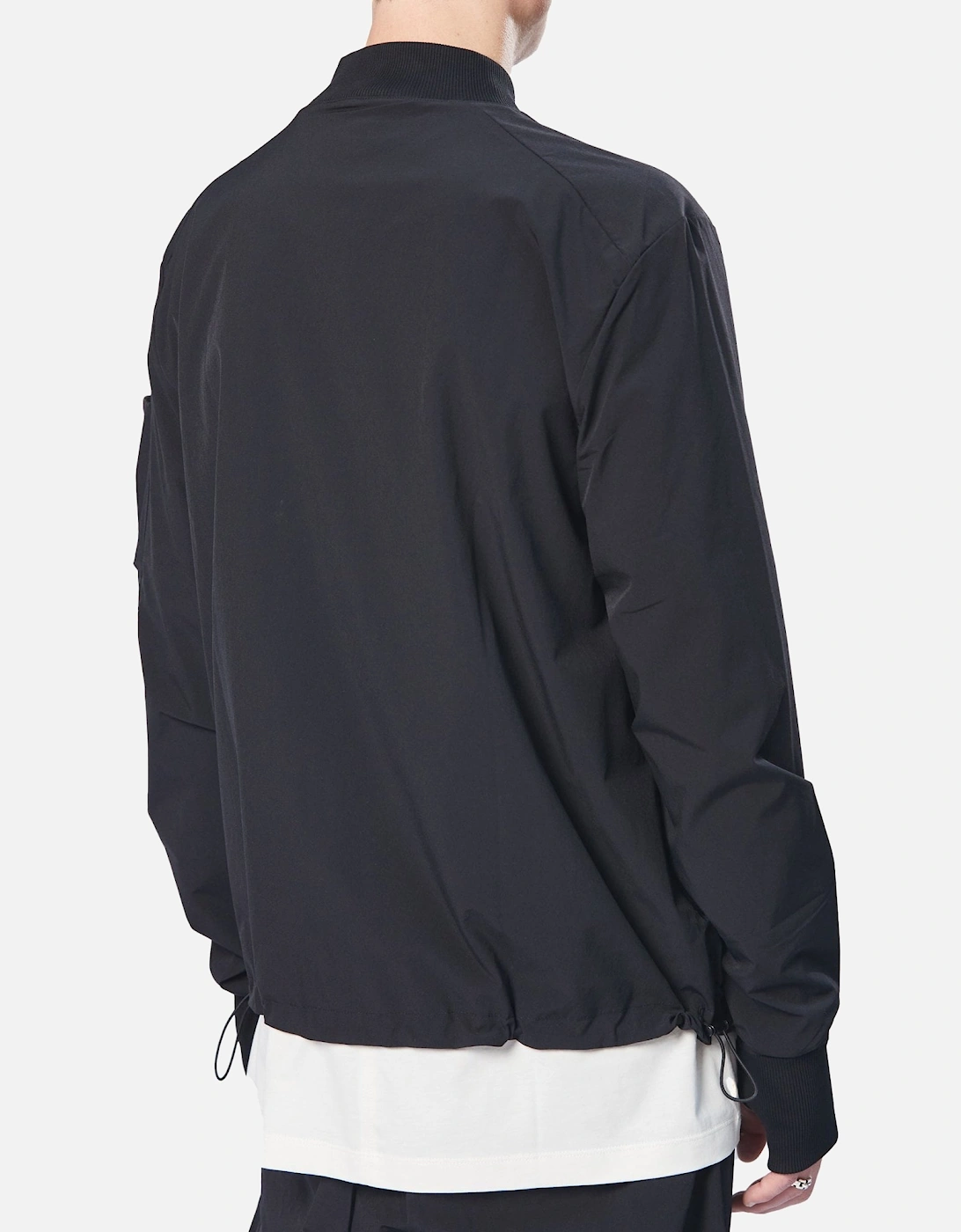 Grandad Collar Stretch Sleeve Pocket Jacket