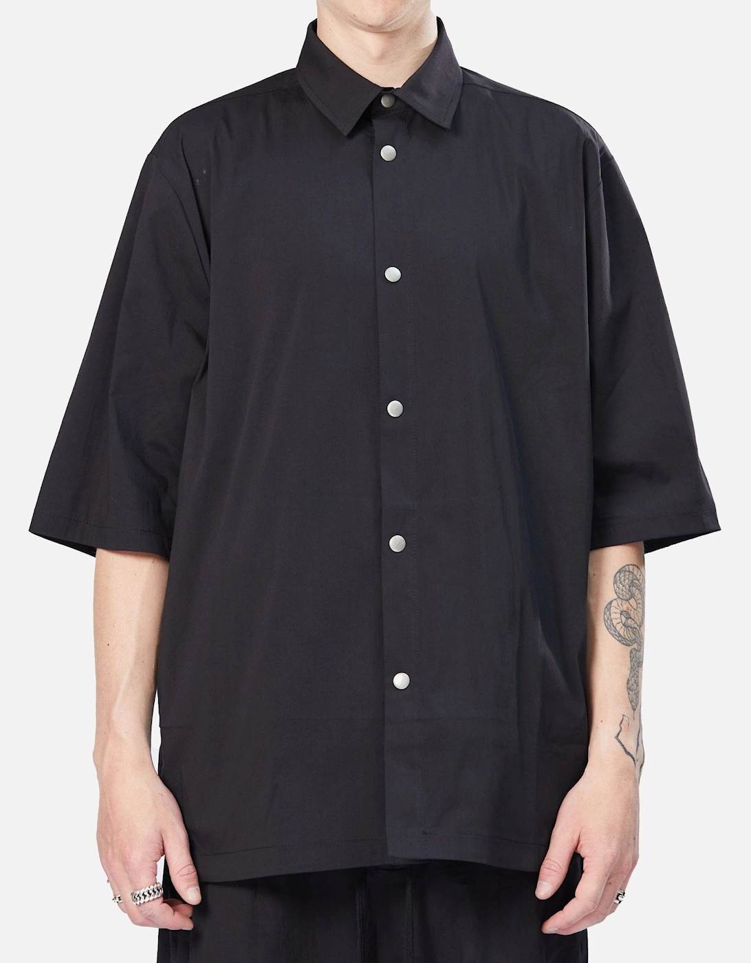 Oversized SS Black Side Pocket Shirt, 5 of 4