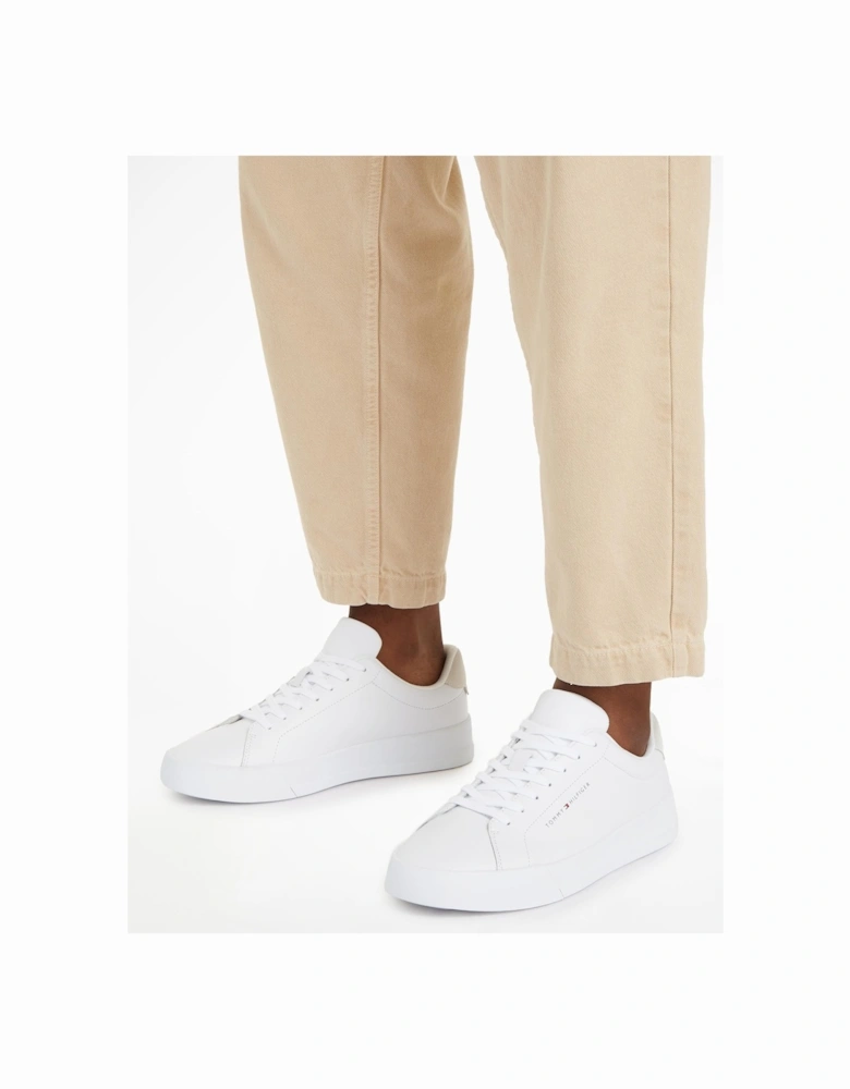 TH Leather Mens Court Trainers
