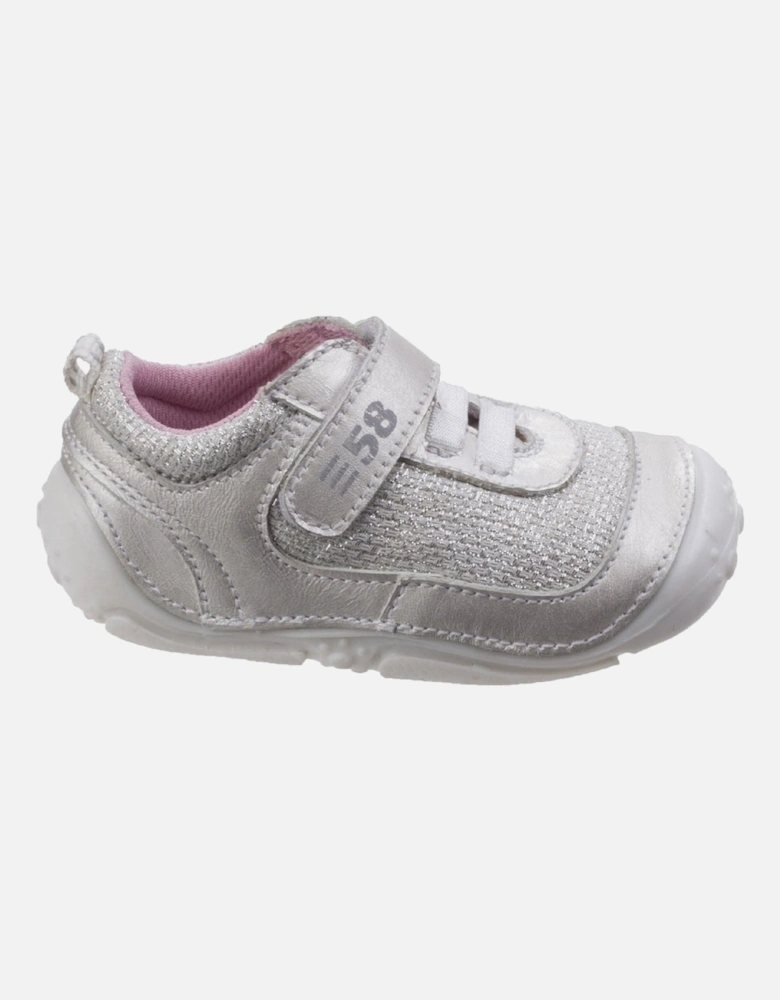 Childrens/Girls Livvy Touch Fastening Leather Shoes